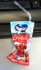 Squishing juice boxes is super fun