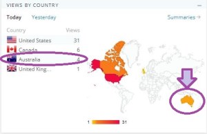 Mostly my blog does not make it past Canada