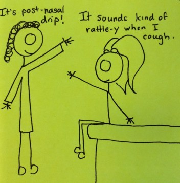 Blame everything on allergies, because there is so much pollen everywhere